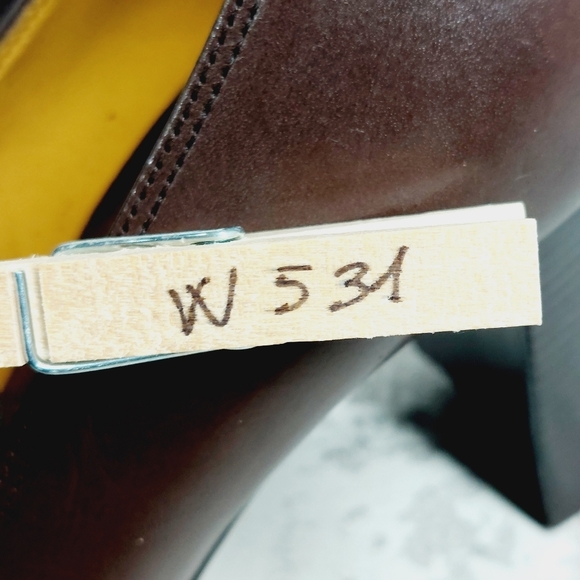 Nine West Nehemy Brown Leather Slip On Square Toe Block Heel shoes - Picture 12 of 12